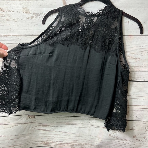 Nwt Free People Tied to You Lace Fringe Crop Blouse - Picture 3 of 6